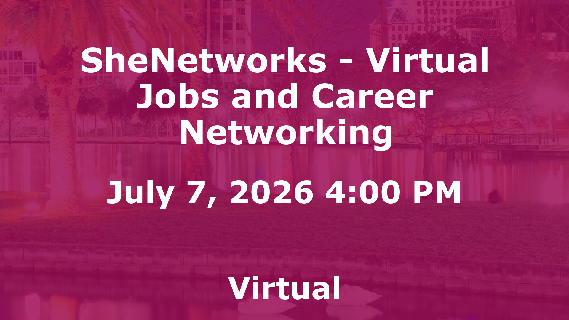 SheNetworks - Virtual Jobs and Career Networking event image